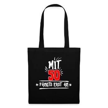 50 50 50 ans - Sac en tissu - noir - Devant