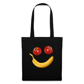 Smiley fruits vegetables - Tote Bag - black - Front