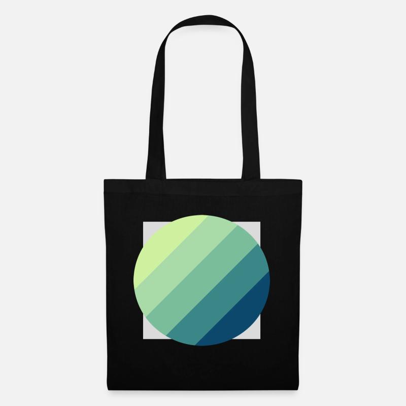 Boule verte - Sac en tissu - noir
