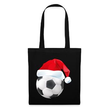Père Noël Soccer Ball - Christmas Boys Kids Xmas - Sac en tissu - noir - Devant