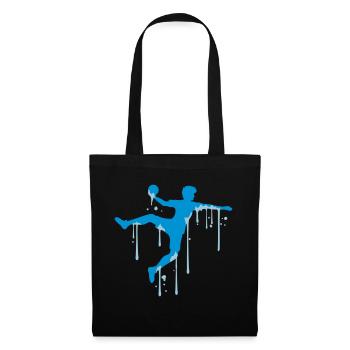 La fonte des glaces gouttes silhoue de pulvérisation de couleur graffiti - Sac en tissu - noir - Devant