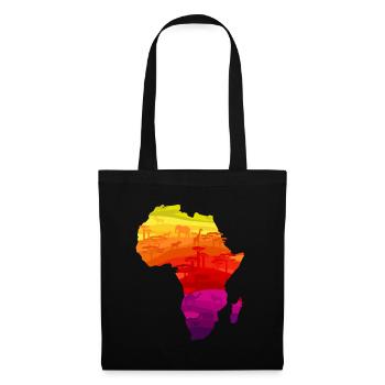 Afrique - Sac en tissu - noir - Devant