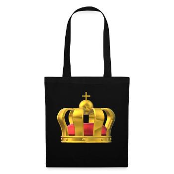 couronne - Sac en tissu - noir - Devant