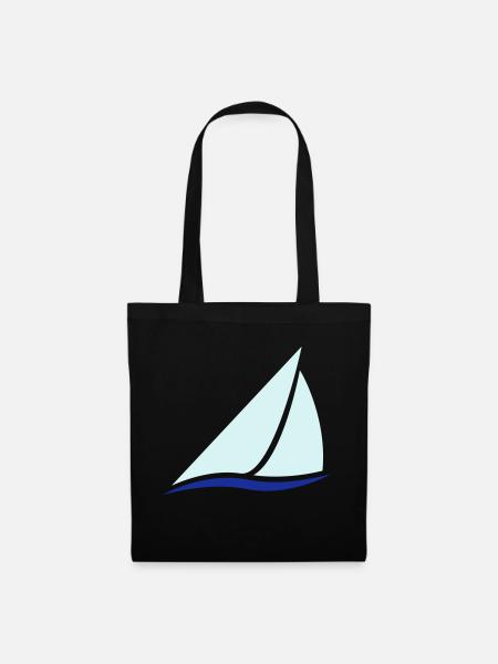 Sailing Boat Logo - Stoffbeutel - Schwarz