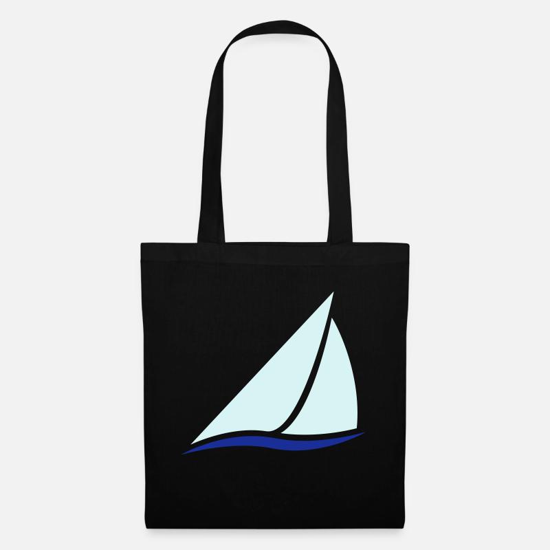 Sailing Boat Logo - Stoffbeutel - Schwarz