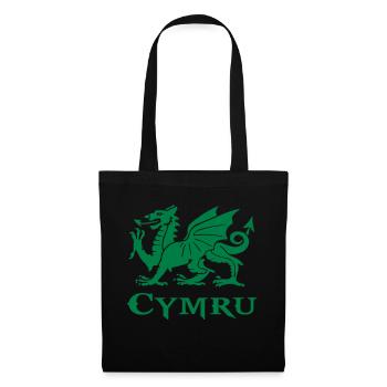 flag of Wales cymru red dragon Welsh Dragon - Tote Bag - black - Front