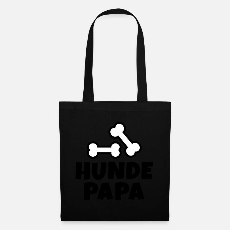Hundepapa - Stoffbeutel - Schwarz