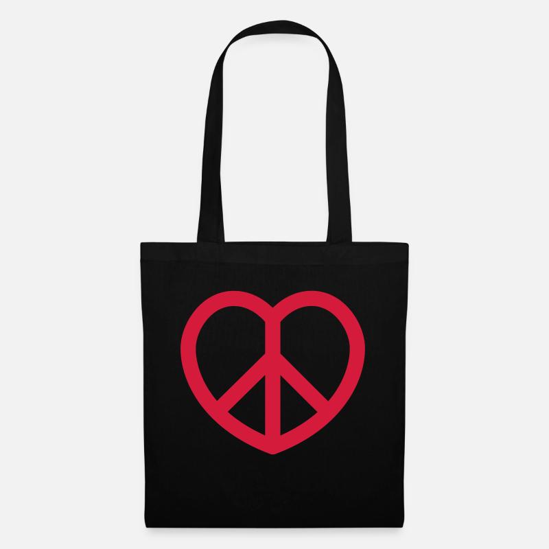 peace - Stoffbeutel - Schwarz