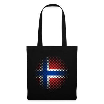 Norwegen Flagge Skandinavien Oslo Norweger - Stoffbeutel - Schwarz - Vorne