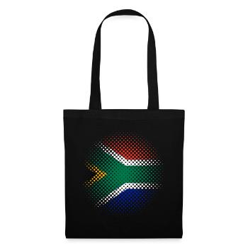 Afrique du Sud Drapeau Points Used Look - Sac en tissu - noir - Devant