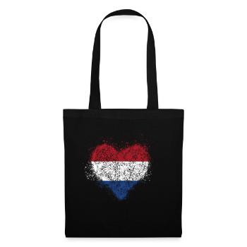 Heart of Netherlands flag - Tote Bag - black - Front