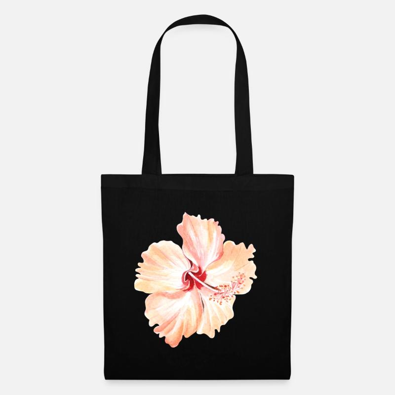 Blume - Stoffbeutel - Schwarz