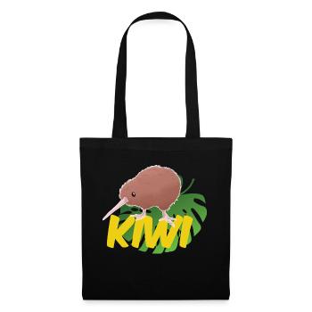 Kiwi on a leaf - Tote Bag - black - Front