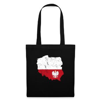 Pologne drapeau polonais aigle Polska cadeau - Sac en tissu - noir - Devant