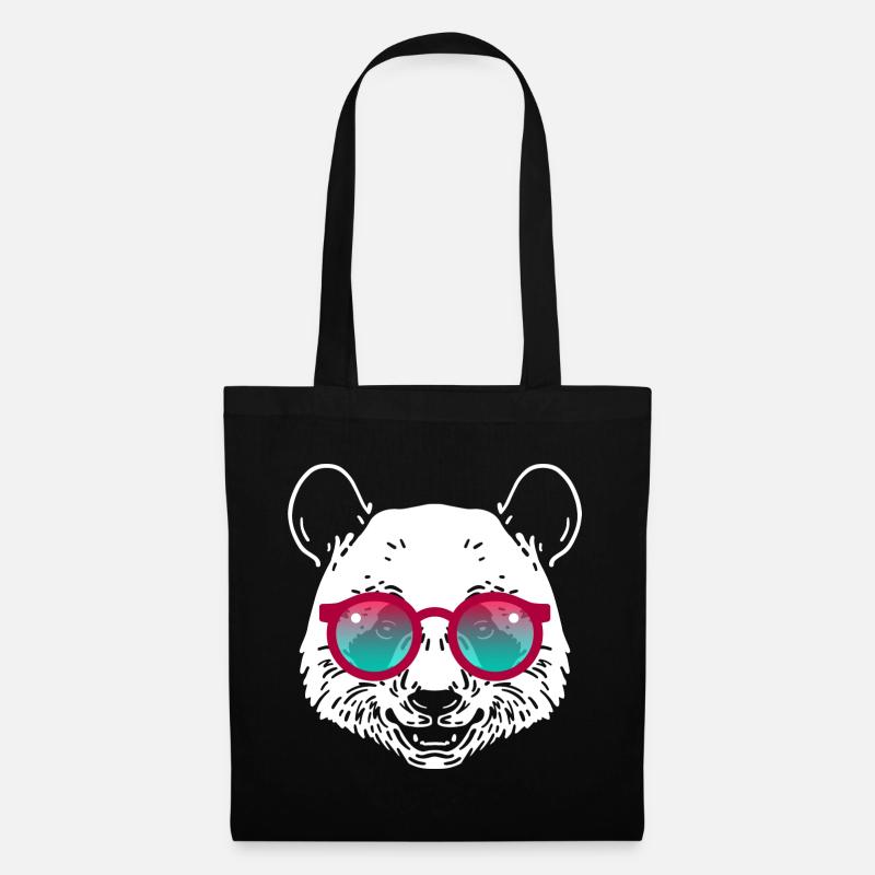 Panda Sonnenbrille - Stoffbeutel - Schwarz