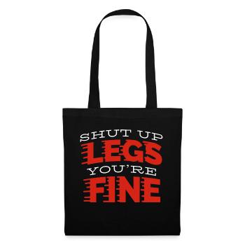 shut up legs you are fine running sport gift - Tote Bag - black - Front