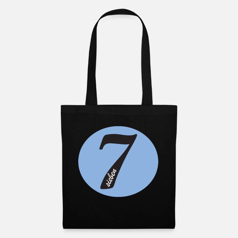 7 sieben - Stoffbeutel - Schwarz