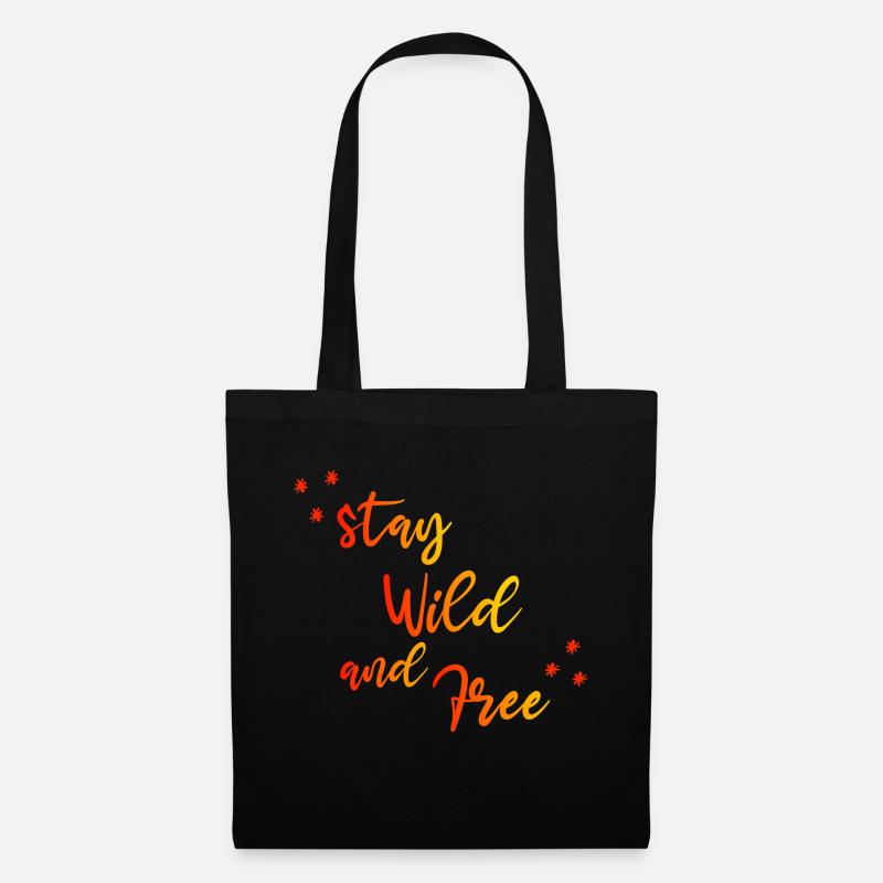 WILD FREE GRADIENT RED YELLOW - Sac en tissu - noir