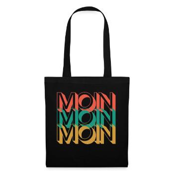 Moin Moin - Stoffbeutel - Schwarz - Vorne
