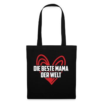 Mama Muttertag Beste Mama Best Mum Beste Mutter - Stoffbeutel - Schwarz - Vorne
