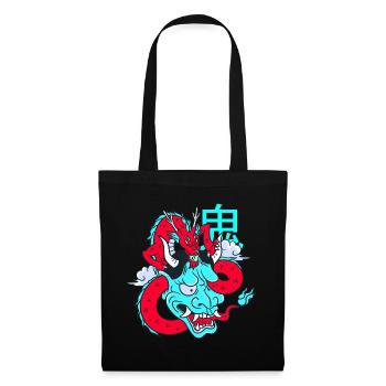 Oni Masque Vaporwave Aesthetic Dragon Japon E-Girl - Sac en tissu - noir - Devant