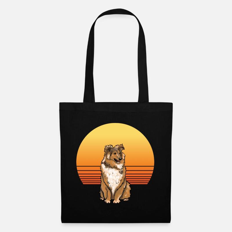Sheltie Sun - Stoffbeutel - Schwarz