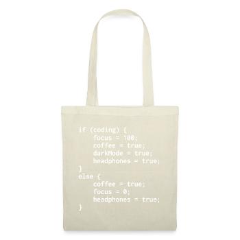 Code programmeur d’autres - Sac en tissu - nature - Devant