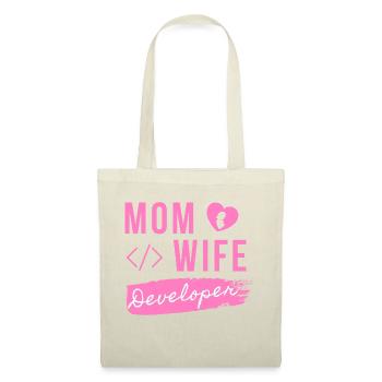 Maman femme développeur - Maman développeur - Sac en tissu - nature - Devant