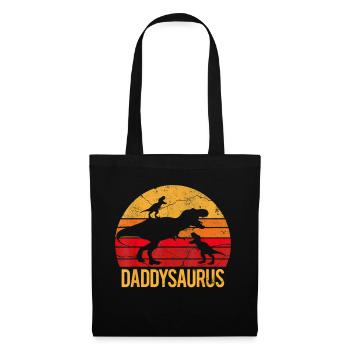 Vintage Retro Daddy Soraurus Gift For Fathers Day - Tote Bag - black - Front
