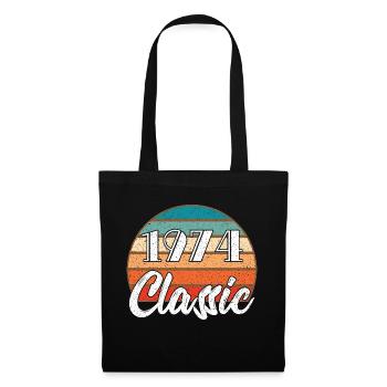 Anniversary Birthday 1974 Classic Colors Design - Stoffbeutel - Schwarz - Vorne