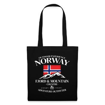 Expérience en plein air Norvège Fjord Montagne - Sac en tissu - noir - Devant