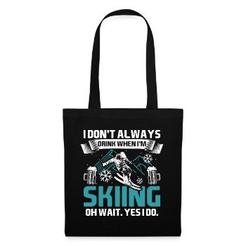Skis d’apres - Sac en tissu - noir - Devant