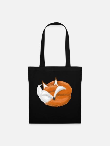 Sleeping Fox - Sac en tissu - noir