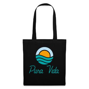 Pura vida Soleil - Sac en tissu - noir - Devant