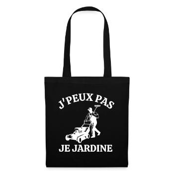 jardiner, jardinage, jardinier, paysagiste - Sac en tissu - noir - Devant