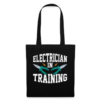 Electrician In Training Profession Electrical Eng - Stoffbeutel - Schwarz - Vorne