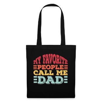 Mes gens préférés m’appellent papa - Sac en tissu - noir - Devant