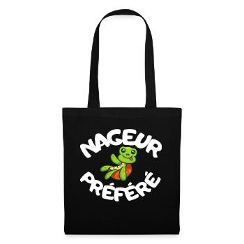 nageur préféré humour - Sac en tissu - noir - Devant