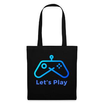 Let's Play Logo - Sac en tissu - noir - Devant