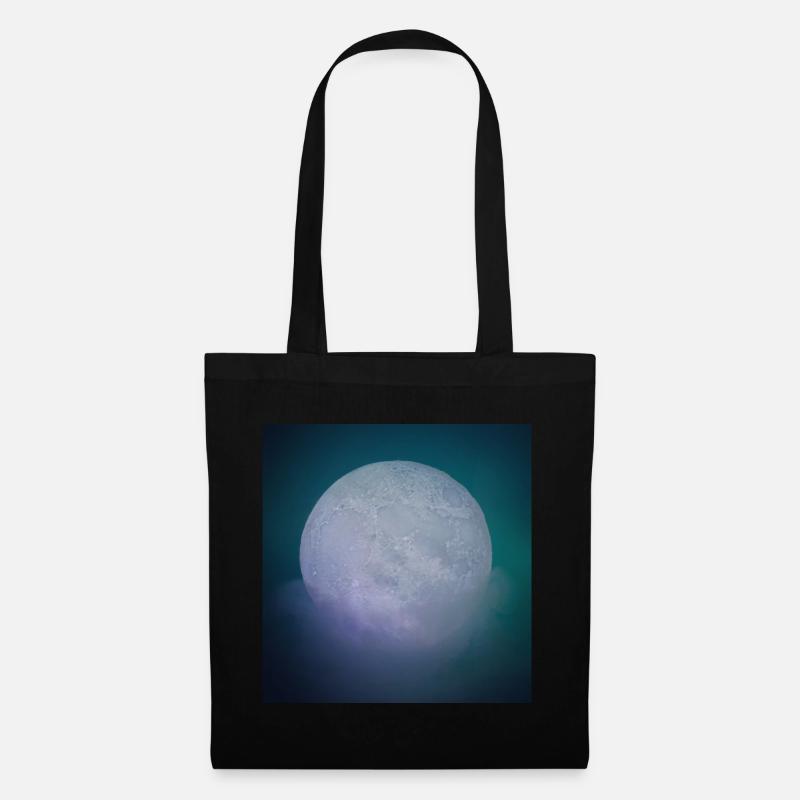 Conception de la Lune - Sac en tissu - noir