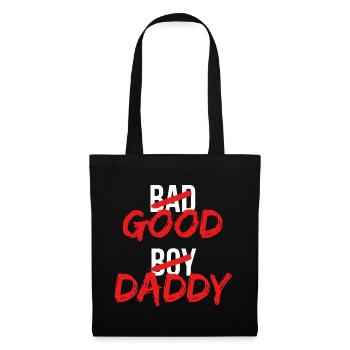 Bad Boy/Good Daddy |lustiges Design für Väter, Väter - Stoffbeutel - Schwarz - Vorne