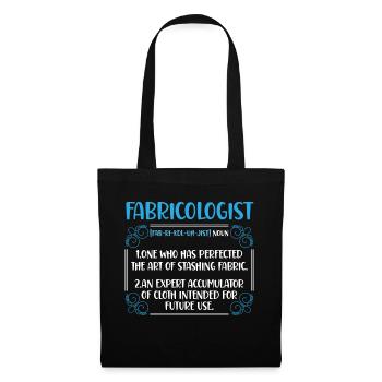 Funny Quilt Fabricologist Definition - Stoffbeutel - Schwarz - Vorne
