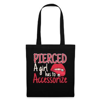Pierced A Girl Has To Accessorize - Tote Bag - black - Front