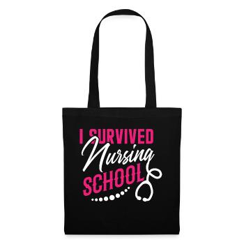 I survived nursing school - Tote Bag - black - Front