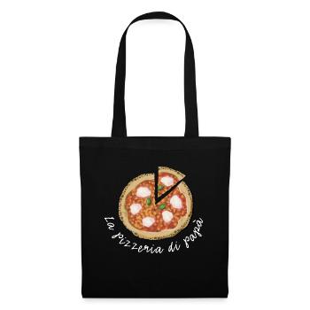 pizzeria di papa - Stoffbeutel - Schwarz - Vorne