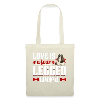 Shih Tzu Liebe Vierbeiner Wort Lustiger - Stoffbeutel - Natur - Vorne