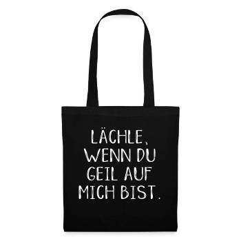 lächeln Party saufen feiern sexy lifestyle Spaß - Stoffbeutel - Schwarz - Vorne