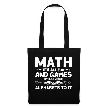 Math Mathematics Science Math Gift - Tote Bag - black - Front