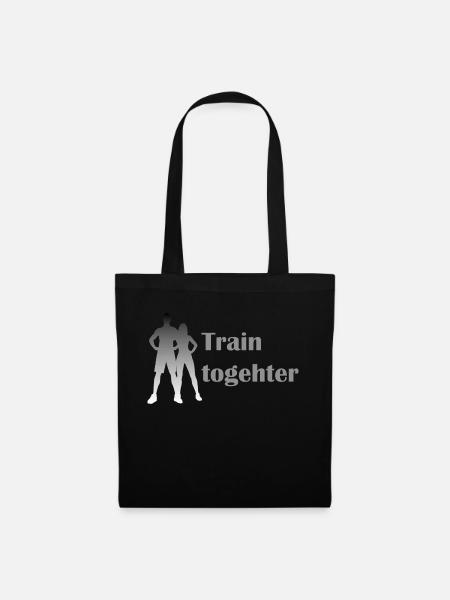 Train together - Sports - Stoffbeutel - Schwarz