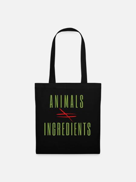 Animals are not ingredients! Veganismus für Tiere - Stoffbeutel - Schwarz